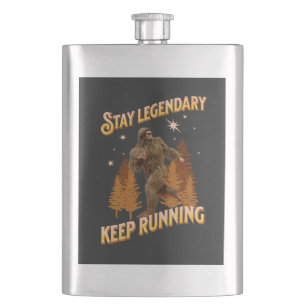 Grappige Bigfoot Hardloop Motivatie Flacon