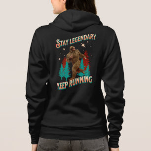 Grappige Bigfoot Hardloop Motivatie Hoodie