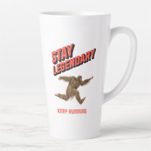 Grappige Bigfoot Hardloop Motivatie Latte Mok