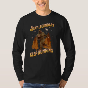 Grappige Bigfoot Hardloop Motivatie T-shirt