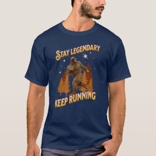 Grappige Bigfoot Hardloop Motivatie T-shirt
