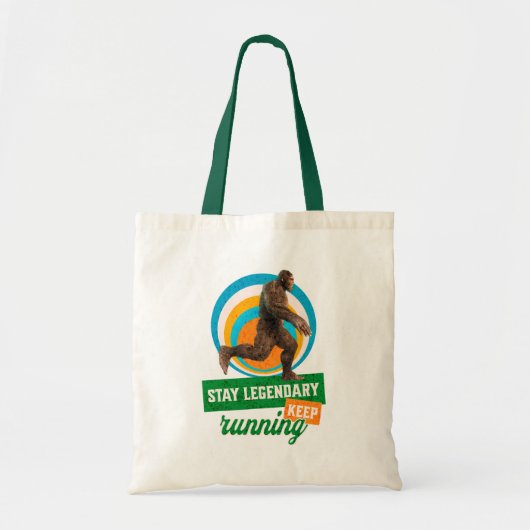Grappige Bigfoot Hardloop Motivatie Tote Bag (Voorkant)