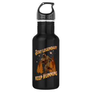 Grappige Bigfoot Hardloop Motivatie Waterfles