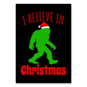 Grappige Bigfoot Ik Geloof In Kerstmis Kaart