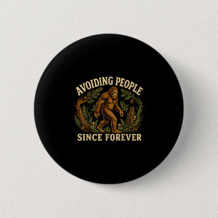 Grappige bigfoot introvert die mensen sasquatch ve ronde button 5,7 cm