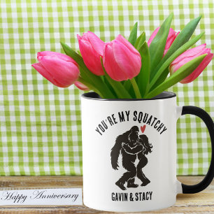 Grappige BigFoot “Je bent mijn Squatchy” Jubileum Mok