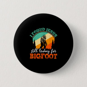 Grappige bigfoot jesus crossover op zoek naar sasq ronde button 5,7 cm