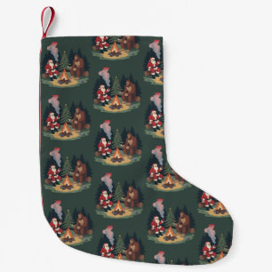 Grappige Bigfoot Kerstman Sasquatch Kamperen  Kleine Kerstsok