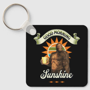 Grappige Bigfoot Koffie Ochtendhumor Sleutelhanger