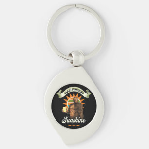 Grappige Bigfoot Koffie Ochtendhumor Sleutelhanger