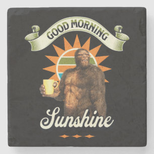Grappige Bigfoot Koffie Ochtendhumor Stenen Onderzetter