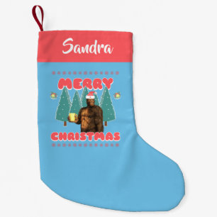 Grappige Bigfoot - Persoonlijk Prettig Kerstfeest Kleine Kerstsok