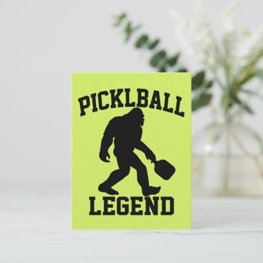 Grappige Bigfoot Pickleball Legend Briefkaart (Staand voorkant)