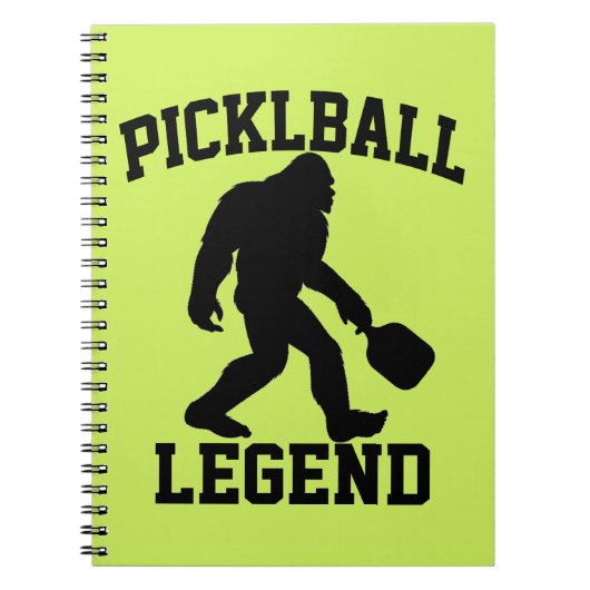Grappige Bigfoot Pickleball Legend Notitieboek (Voorkant)