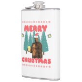 Grappige Bigfoot - Prettig Kerstfeest Heupfles (Links)