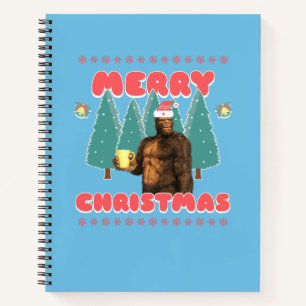 Grappige Bigfoot - Prettig Kerstfeest Notitieboek