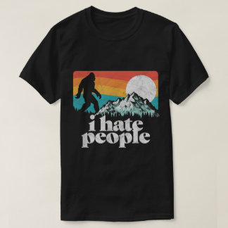 Grappige Bigfoot Retro Berg Design T-shirt