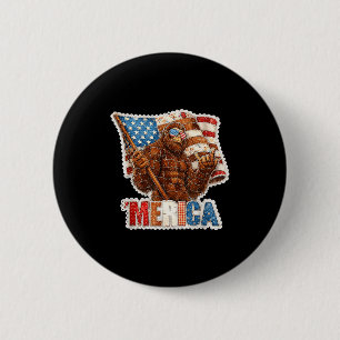 Grappige bigfoot sasquatch amerika rock 4 juliFu Ronde Button 5,7 Cm