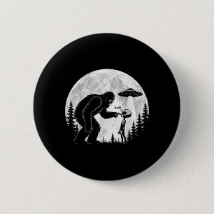 Grappige Bigfoot Sasquatch Boop Neus Alien Ufo Hum Ronde Button 5,7 Cm