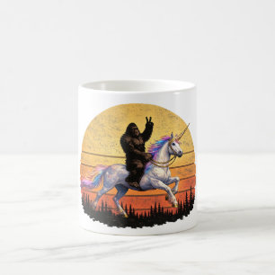 Grappige Bigfoot / Sasquatch & Eenhoorn Retro Lege Koffiemok
