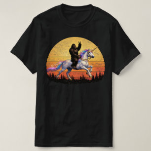 Grappige Bigfoot / Sasquatch & Eenhoorn Retro Lege T-shirt