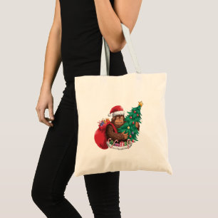 Grappige Bigfoot Sasquatch Kerstman Kerstboom Fees Tote Bag
