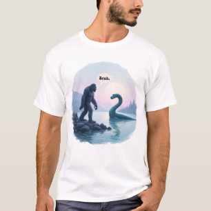 Grappige Bigfoot Sasquatch Loch Ness Monster 'Bruh T-shirt