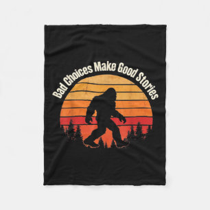 Grappige Bigfoot slechte keuzes maken goede verhal Fleece Deken