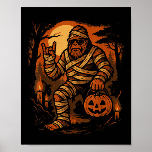 Grappige Bigfoot Soky Halloween Sasquatch Poster