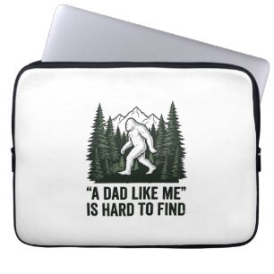 Grappige Bigfoot Vader Vintage Bos T-shirt Ontwerp Laptop Sleeve