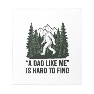 Grappige Bigfoot Vader Vintage Bos T-shirt Ontwerp Notitieblok