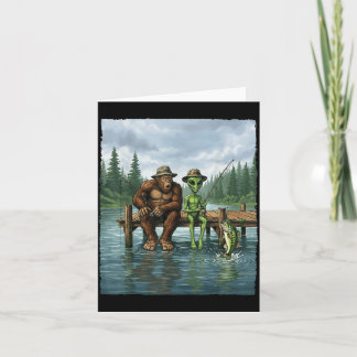 Grappige Bigfoot Vissen Heren Alien Sasquatch Viss Kaart