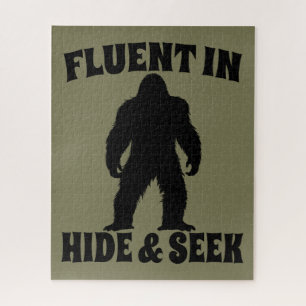 Grappige Bigfoot - Vloeiend in Verstoppertje spele Legpuzzel