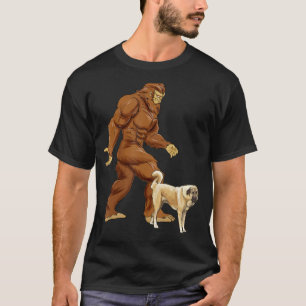 Grappige Bigfoot Walking Anatolische herdershond S T-shirt