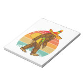 Grappige Bigfoot Wandelen met Grote Taco Notitieblok (Gedraaid)