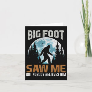 Grappige Bigfoot Zag Me Sasquatch Cadeaus Voor Vad Kaart