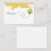 Grappige bij en honingraat dank je kaarten notitiekaartje (Voorkant / Achterkant)