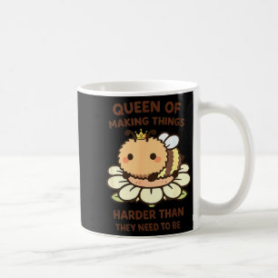 Grappige bij koningin liefhebber meme kawaii grapp koffiemok