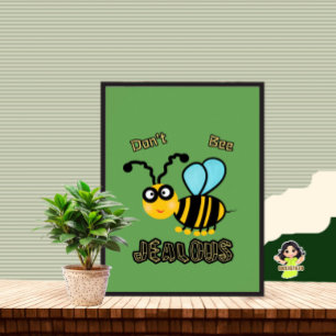 Grappige bij poster
