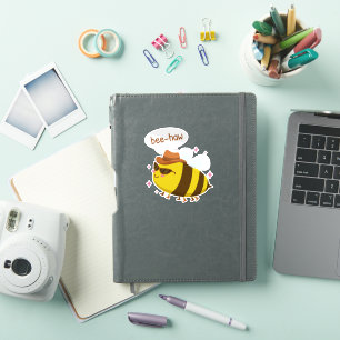 Grappige bij schattig ontwerp sticker