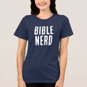 Grappige Bijbel Nerd Christelijke Humor Grunge Tri-Blend Shirt