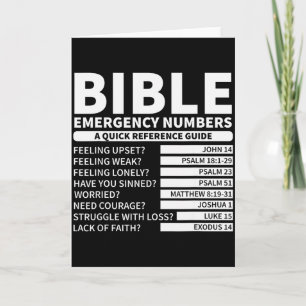 Grappige Bijbel Noodnummers Christelijk Kaart