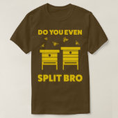 Grappige bijenteelt bijenkorf split t-shirt (Design voorkant)