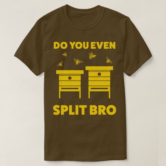 Grappige bijenteelt bijenkorf split t-shirt (Design voorkant)