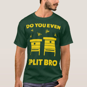 Grappige bijenteelt bijenkorf split t-shirt