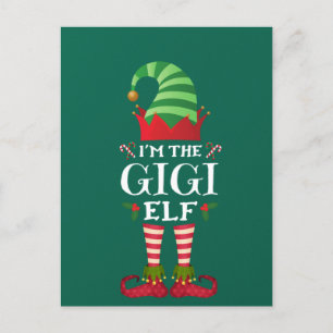 Grappige bijpassende familie Ik ben de Gigi Elf Ke Briefkaart