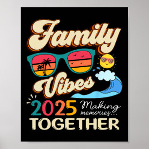 Grappige bijpassende familie vibes reünie 2025 waa poster