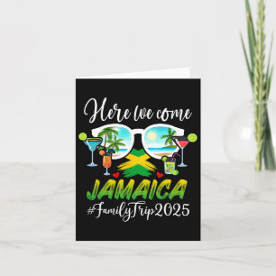 Grappige bijpassende gezinsreis Jamaica 2025 Zwart Kaart