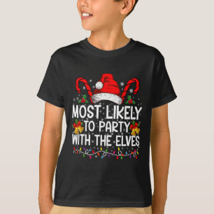 Grappige bijpassende kerst meest waarschijnlijke f t-shirt