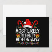 Grappige bijpassende Kerstmis het meest waarschijn Kaart (Voorkant / Achterkant)